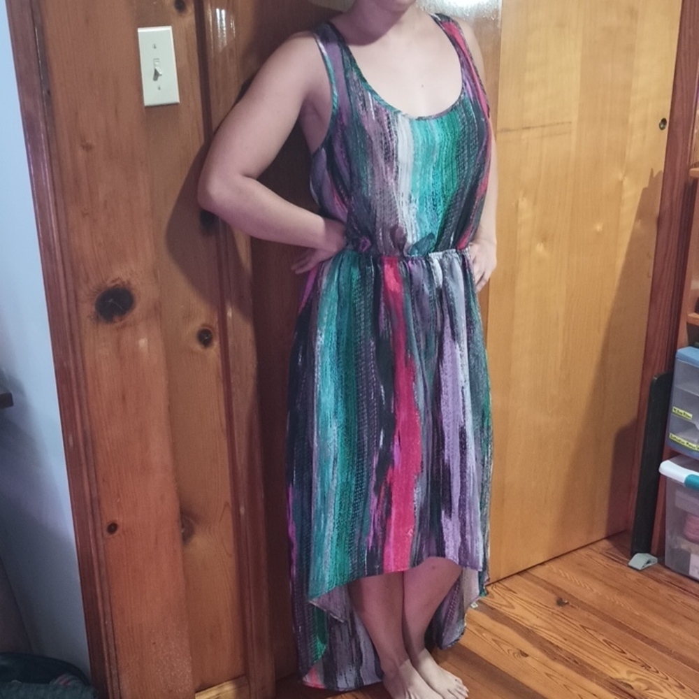 Xhilaration Multicolor High Low Dress